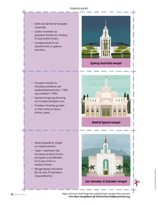 Illustrerte tempelkort