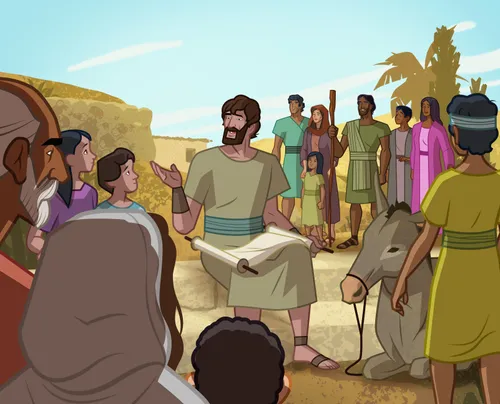 James teaching a group of people.