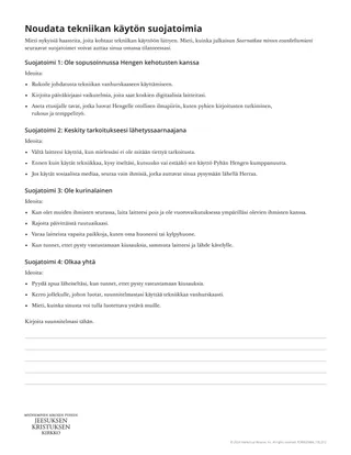 Noudata tekniikan käytön suojatoimia