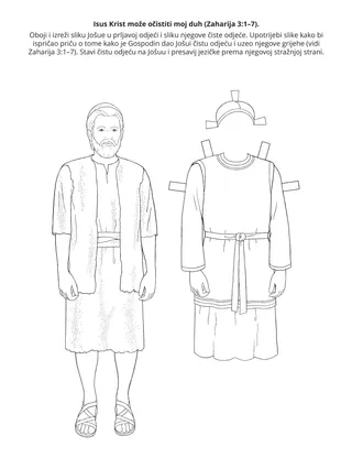 stranica aktivnosti za Malu školu: Isus Krist može očistiti moj duh