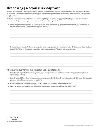 Hva finner jeg i Forkynn mitt evangelium?