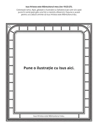 Pagină cu activități pentru Societatea Primară – Isus Hristos este Mântuitorul meu.
