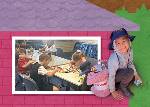 Photo of children doing crafts