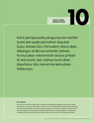 Poster Pasal Kepercayaan Kesepuluh