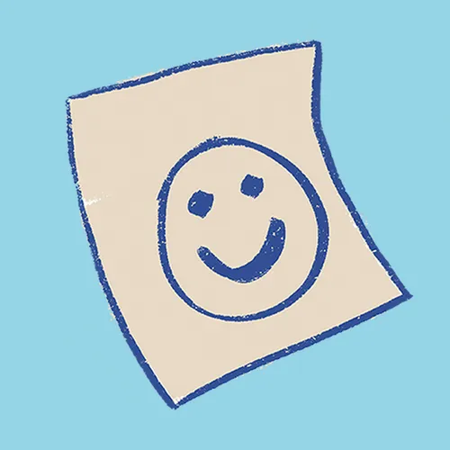 smiley face on paper