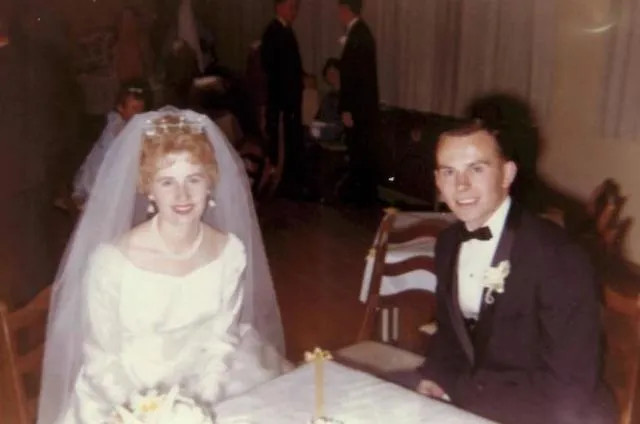 Quentin L. Cook with his wife, Mary Gaddie Cook, on their wedding day, November 30, 1962.