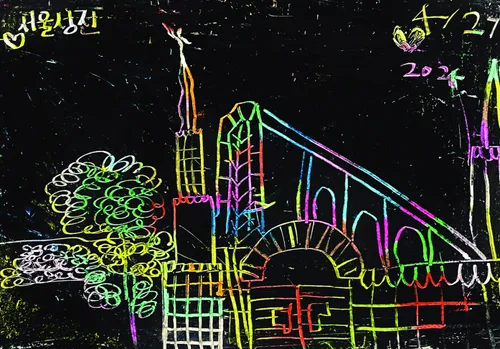 Child’s drawing of a temple