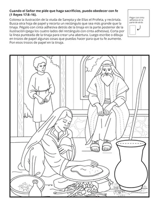 Hoja de actividades de la Primaria: Cuando el Señor me pide que sacrifique, puedo obedecer con fe