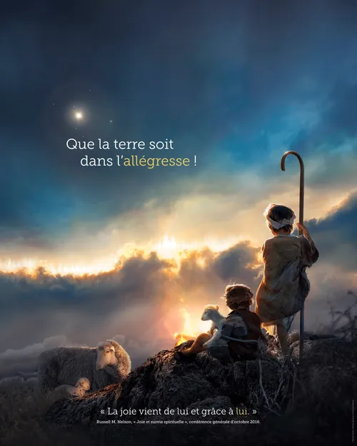 des bergers voyant des anges