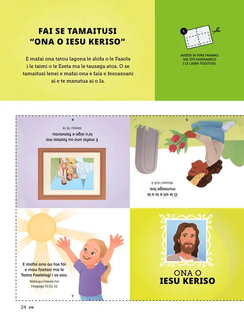 Itulau PDF o galuega taulima e fai ai se tamaitusi ma atatusi o tamaiti ma Iesu Keriso