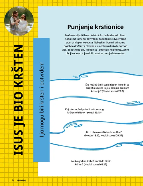 PDF stranice sa stranicom za bojanje na kojoj se nalazi krštenje djevojčice