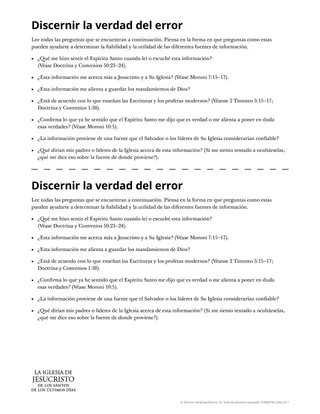 Discernir la verdad del error