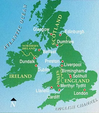 Map of the British Isles