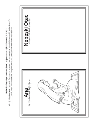 Stranica aktivnosti za Malu školu: Nebeski Otac čuje moje molitve i odgovara na njih