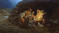 Thumbnail image for children's lyric video animation of the song "He Sent His Son."