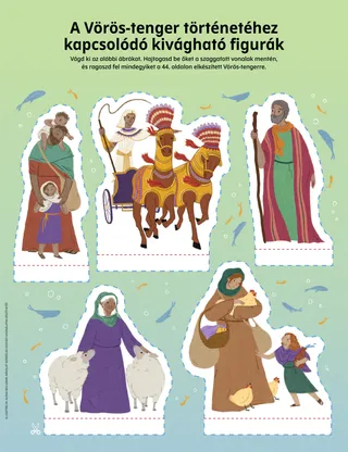 Kivágható figurák tevékenységének a PDF oldala