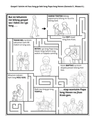 Pes bilong ol Praimeri: Dispela gutnius i lainim mi long rot bilong go bek long Papa long Heven.