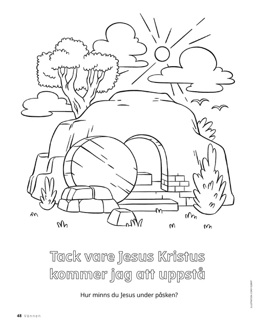 färgläggningssida med den tomma trädgårdsgraven