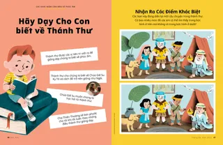 Sinh hoạt tìm ra điểm khác biệt về các bạn nhỏ đang mặc trang phục giống như các anh hùng trong thánh thư