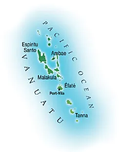 map of Vanuatu