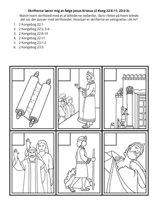 Primary aktivitetsside: Skrifterne lærer mig at følge Jesus Kristus