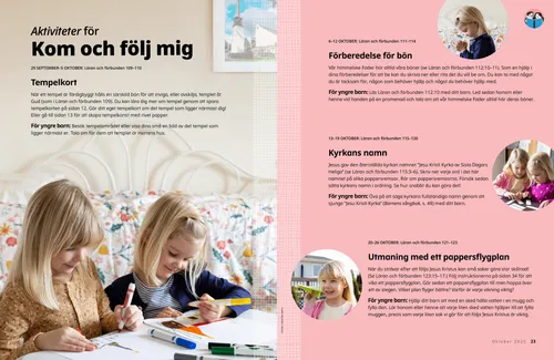 Pdf-sida med en liten flicka som ber.