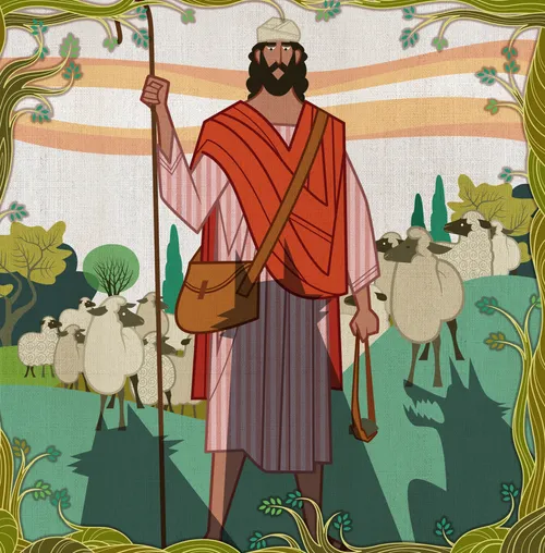 The shepherd protecting his sheep.