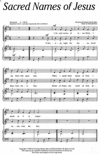 Music, Sacred Names of Jesus