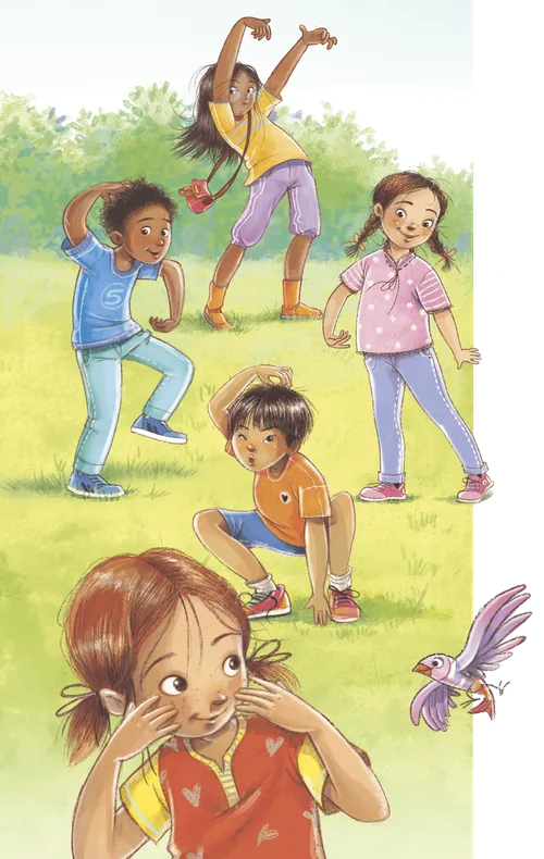 Image of children pretending to be animals