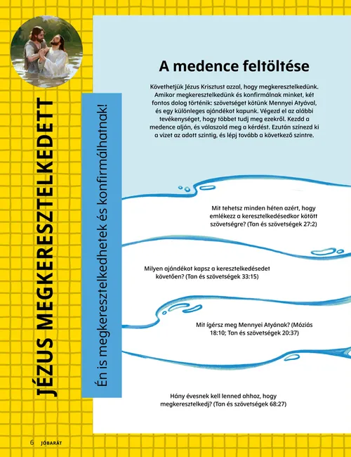 oldal PDF-változata, színező, amelyen egy lány megkeresztelkedik