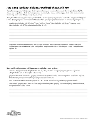 Apa yang Terdapat dalam Mengkhotbahkan Injil-Ku?