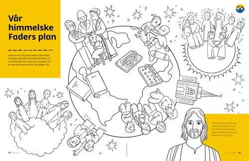 Färgläggnings-pdf om vår himmelske Faders plan.