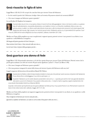 Scheda – Gesù risuscita la figlia di Iairo