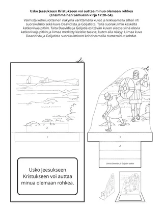 Alkeisyhdistyksen tehtäväsivu: Usko Jeesukseen Kristukseen voi auttaa minua olemaan rohkea