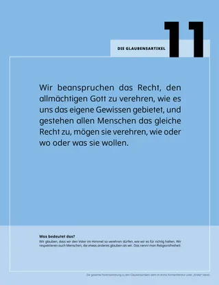 Artikel (PDF) mit Poster zum Glaubensartikel