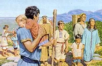 Nephi leads righteous into new land
