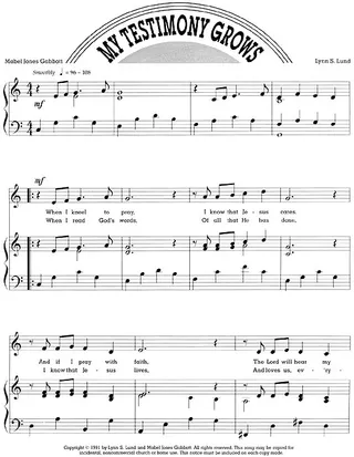 Music, My Testimony Grows