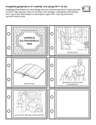 Aktivitetsside for Primær: Evangeliets gjengivelse er et “underlig” verk.