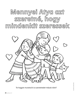 Színező ölelkező emberekkel