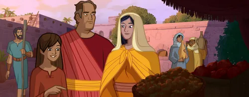 Jairus with his wife and daughter.