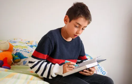 Ruben reading the scriptures