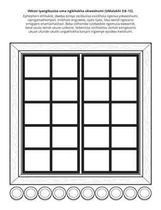 Ikhasi lokwenziwayo leNhlangano yabaNtwana: INkosi iyangibusisa njengoba ngikhokha okweshumi
