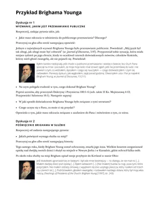 Przykład Brighama Younga