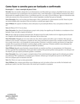 Fazer o convite para ser batizado e confirmado