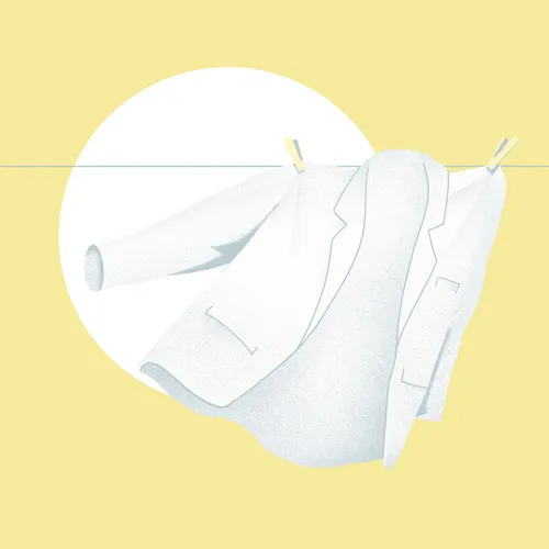 suit jacket hanging on a clothesline