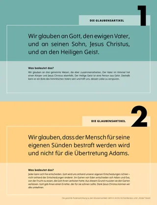 Poster vom 1. und 2. Glaubensartikel
