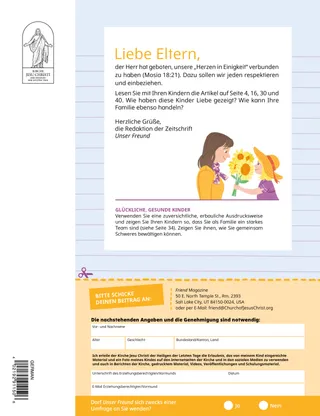 Ein paar Worte an die Eltern