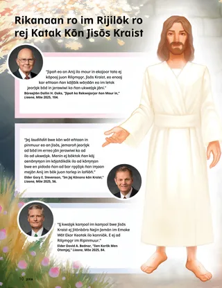 Peij PDF eo kōn kōmeļeļe eo kōn Jerkakpeje eo an Jisōs Kraist, koba juon m̧akūtkūt in kōļare menono eo