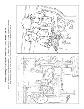 Página de atividades da Primária: O sacramento pode me ajudar a lembrar de Jesus