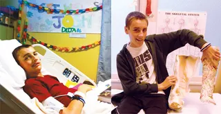 young man in hospital